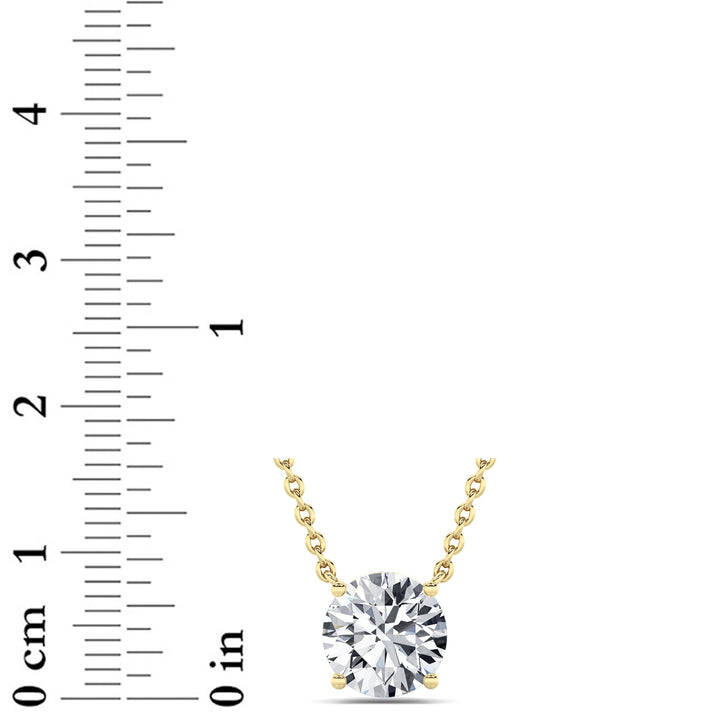 2.5Cttw Round Shaped Lab Grown Diamond (F/VS)  Necklace in 14K Gold