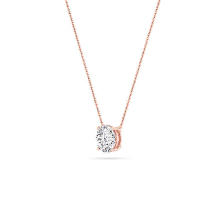 2.5Cttw Round Shaped Lab Grown Diamond (G/VS)  Necklace in 14K Gold
