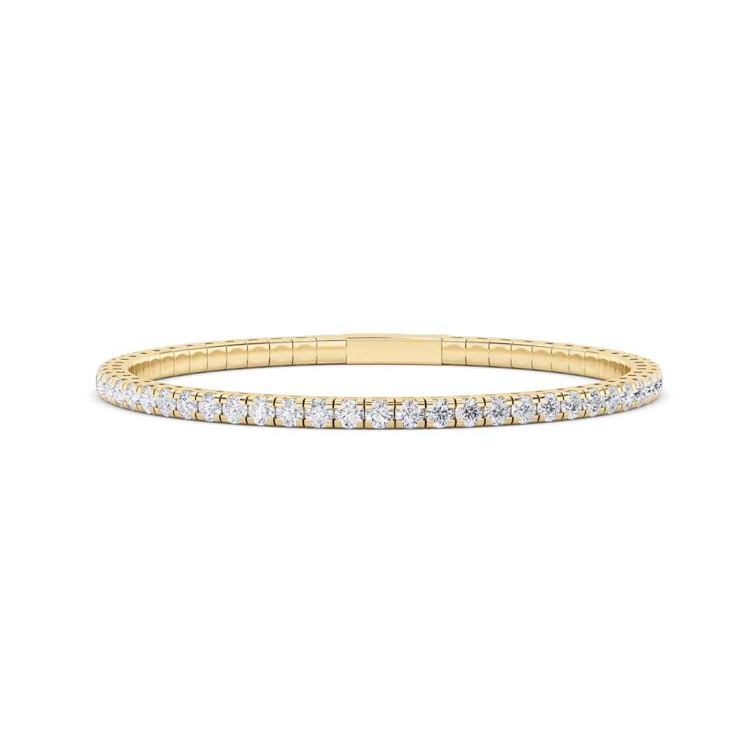 5.5Cttw Round Shaped Lab Grown Diamond (G/VS)  Bracelet in 14K Gold