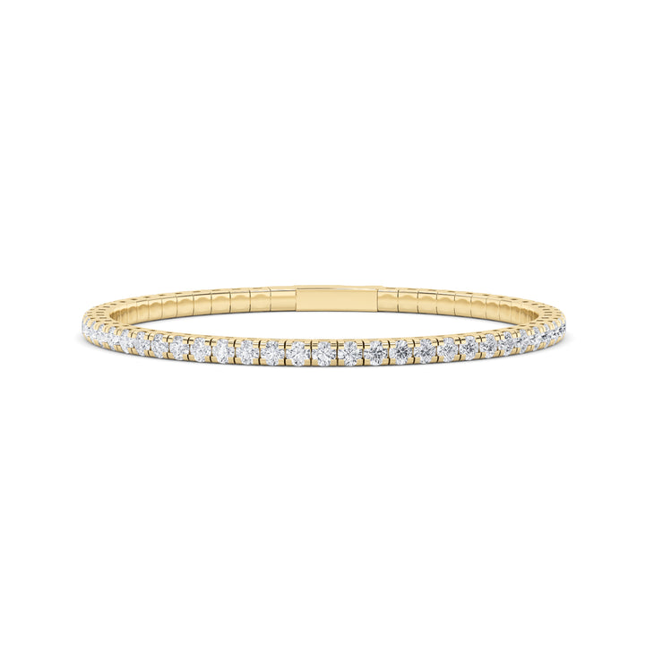 5.5Cttw Round Shaped Lab Grown Diamond (G/VS)  Bracelet in 14K Gold
