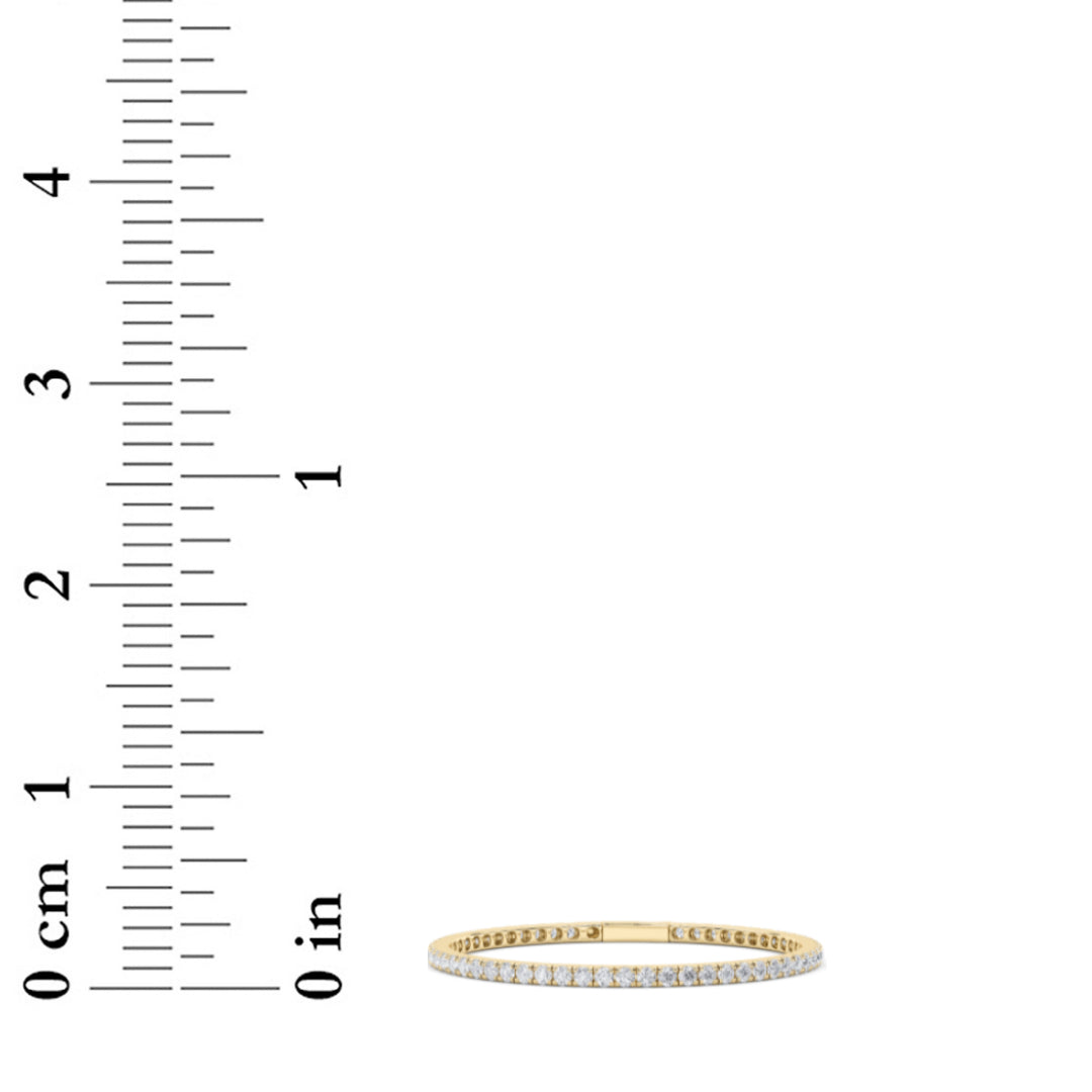 5.5Cttw Round Shaped Lab Grown Diamond (G/VS)  Bracelet in 14K Gold