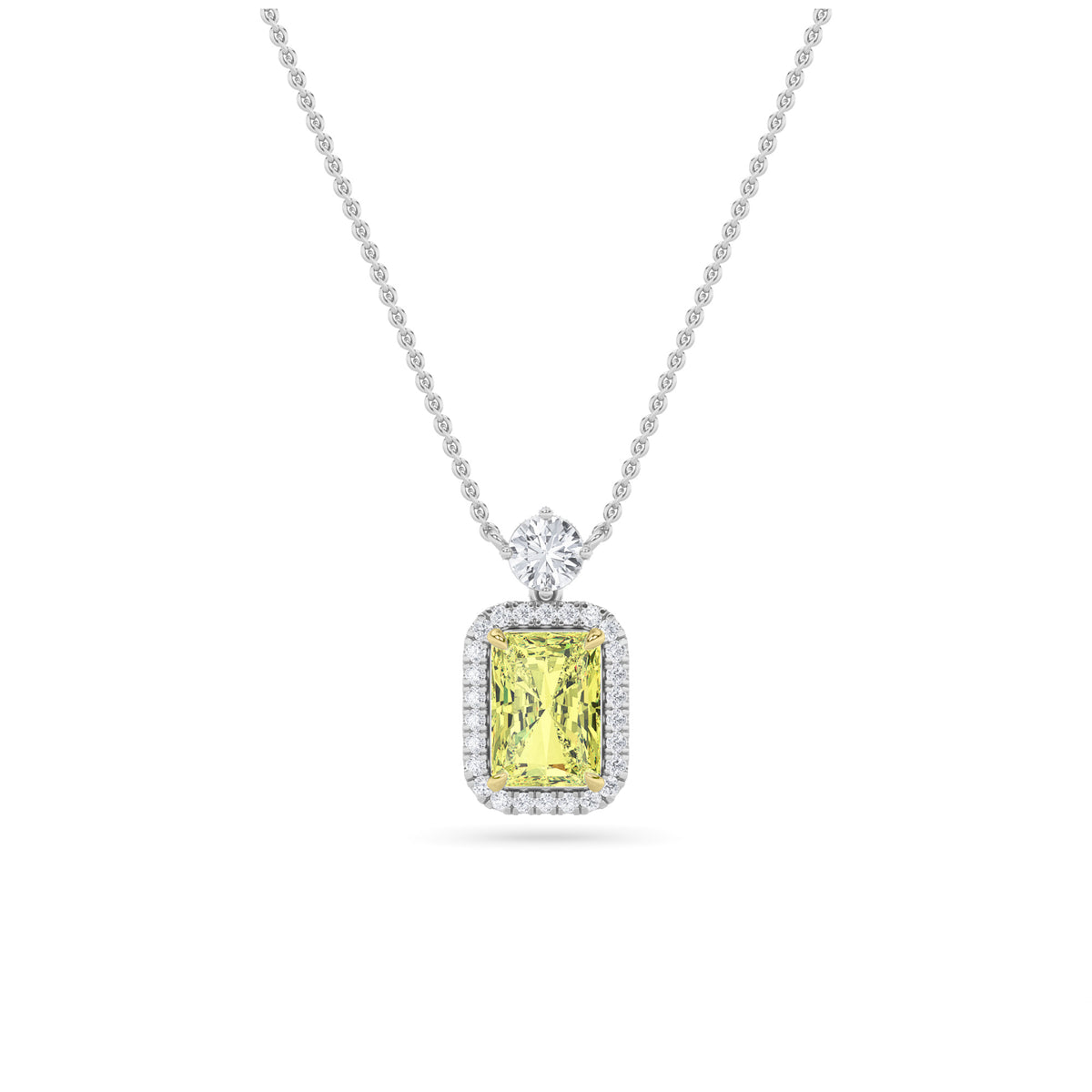 2.5Cttw Radiant Shaped Lab Grown Diamond (F/VS)  Necklace in 14K Gold