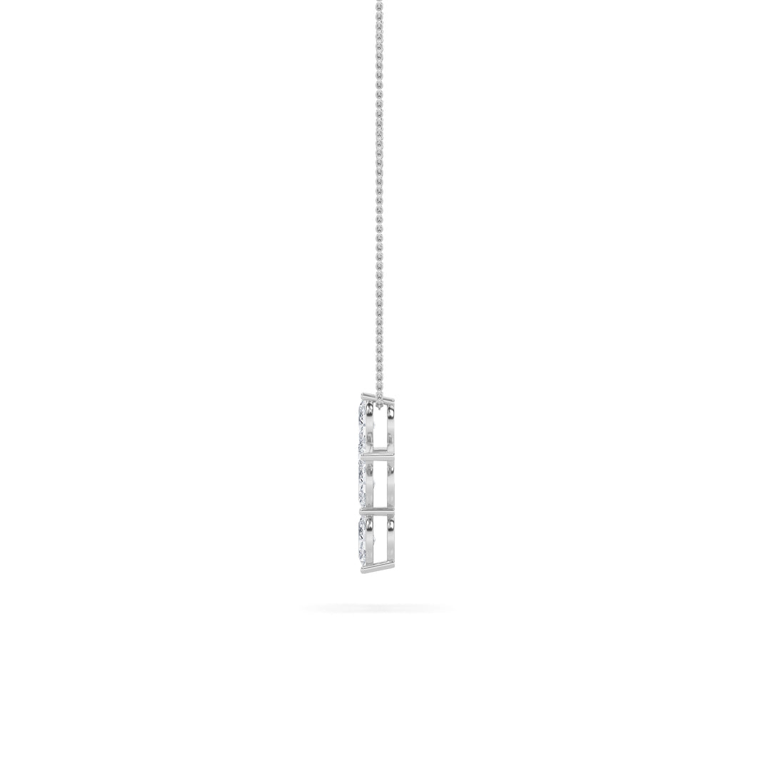 1.5Cttw Marquise Shaped Lab Grown Diamond (F/VS) Cross Pendant in 14K Gold