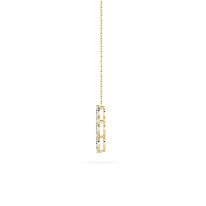 1.5Cttw Marquise Shaped Lab Grown Diamond (F/VS) Cross Pendant in 14K Gold