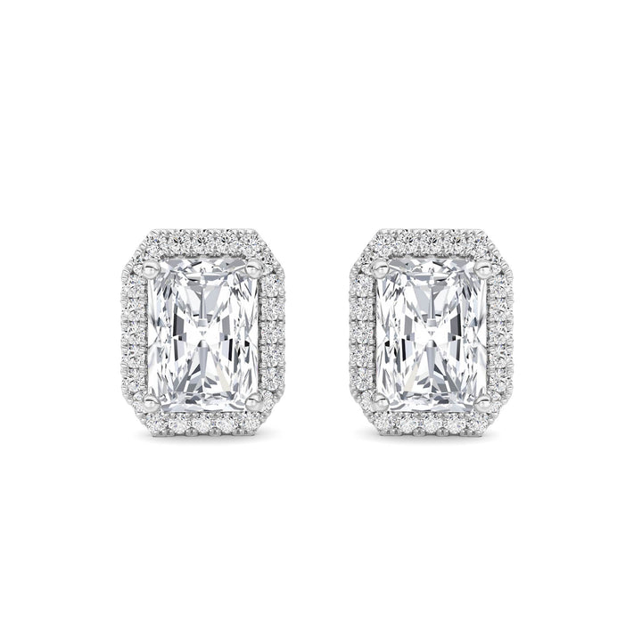 2Cttw Radiant Shaped Lab Grown Diamond (F/VS) Earrings in 14K Gold