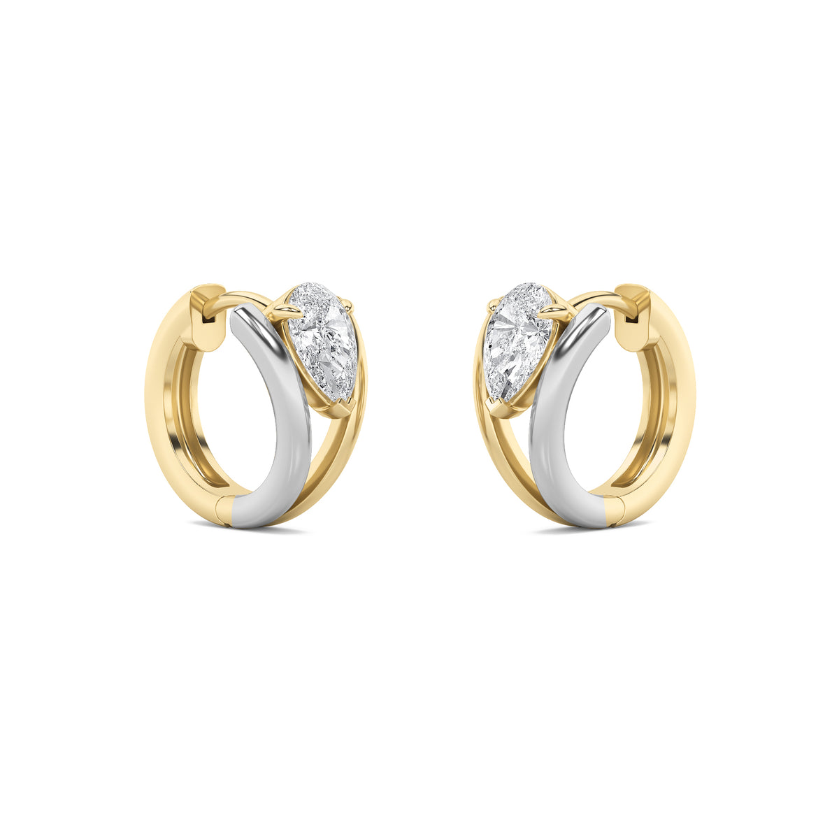 1.5CTW Pear Shaped Lab Grown Diamond (F/VVS) Fashion Earrings in 14K Gold