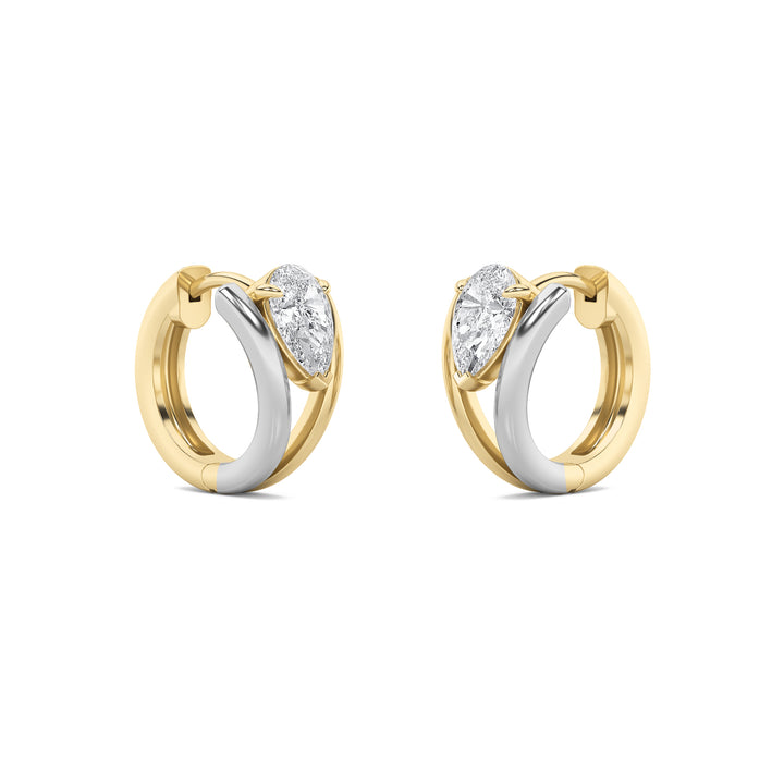 1.5CTW Pear Shaped Lab Grown Diamond (F/VVS) Fashion Earrings in 14K Gold