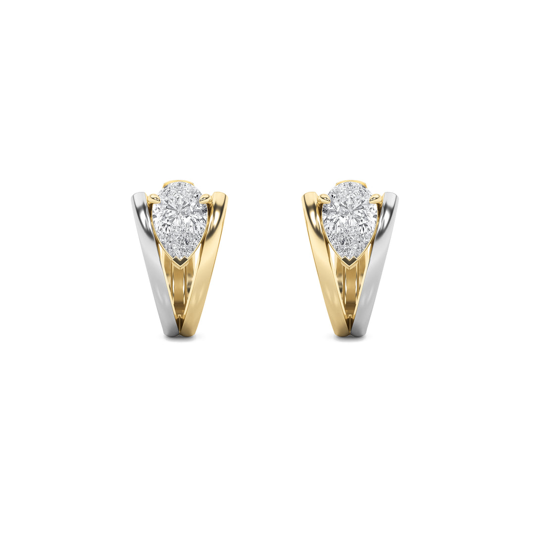 1.5CTW Pear Shaped Lab Grown Diamond (F/VVS) Fashion Earrings in 14K Gold