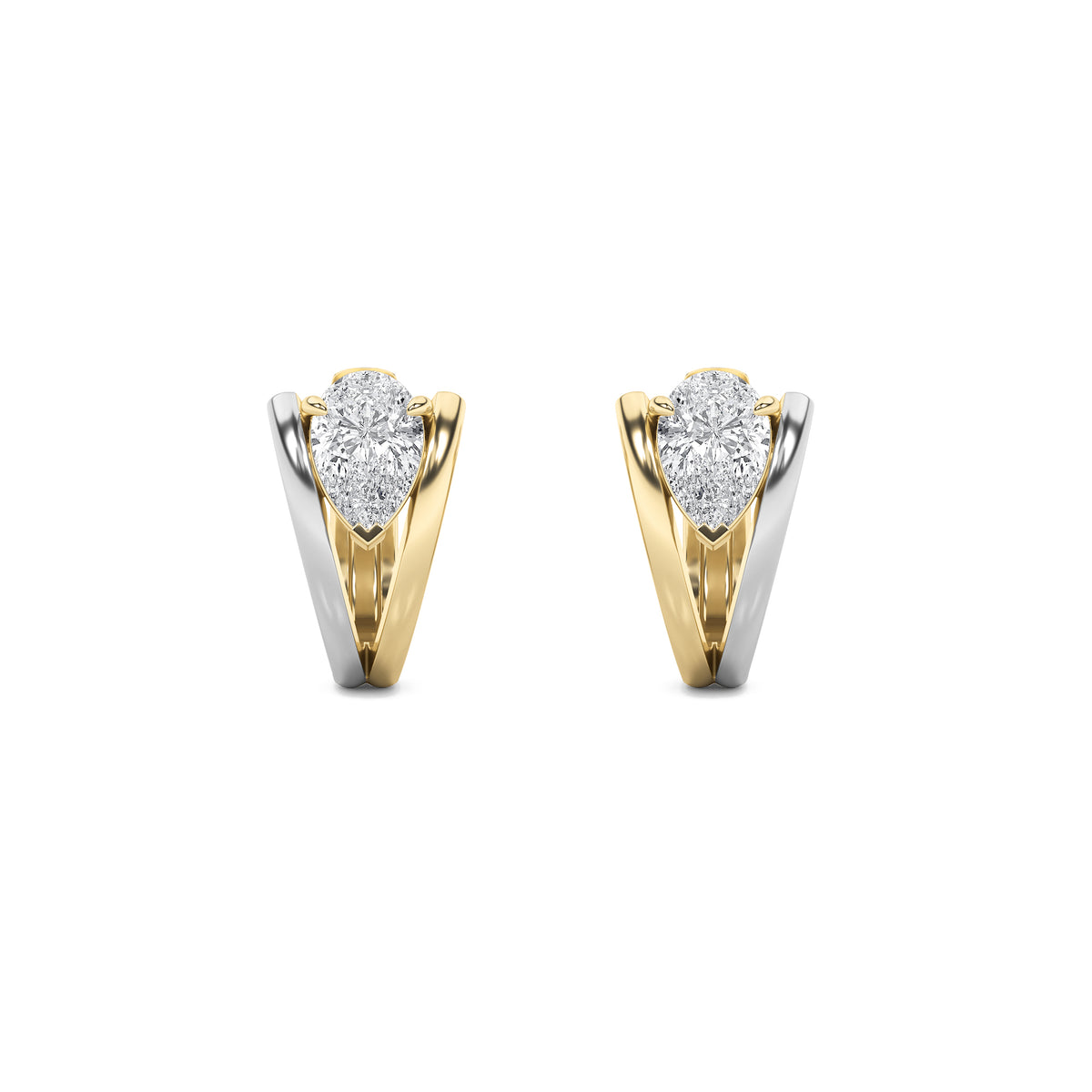 1.5CTW Pear Shaped Lab Grown Diamond (F/VS) Fashion Earrings in 14K Gold