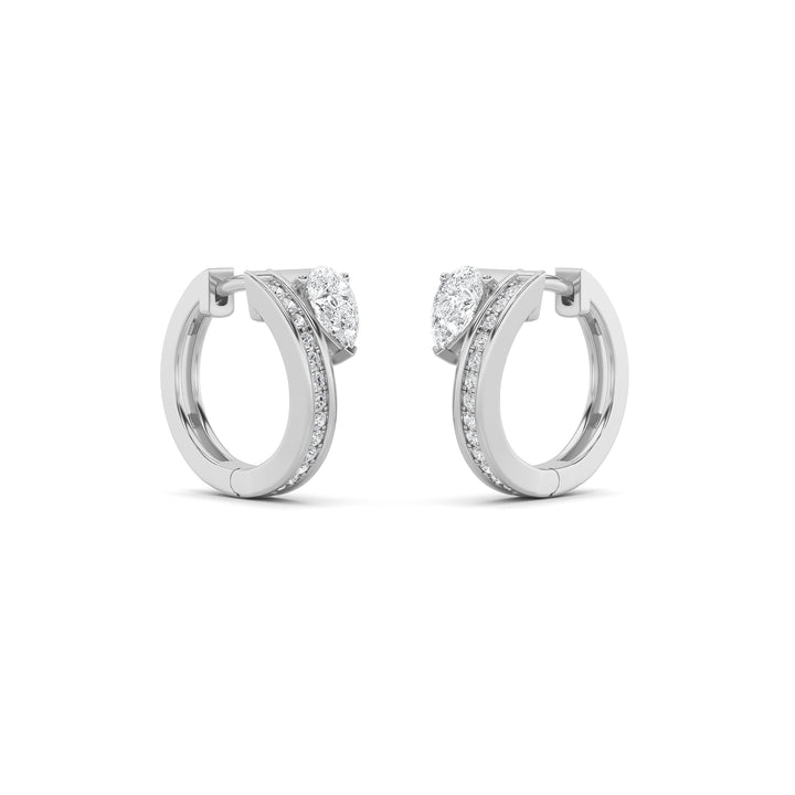 1.25Cttw Pear Shaped Lab Grown Diamond (F/VS) Fashion Earrings in 14K Gold