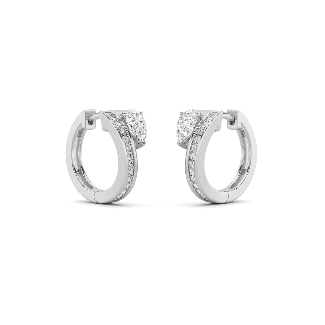 1.25Cttw Pear Shaped Lab Grown Diamond (G/VS) Fashion Earrings in 14K Gold