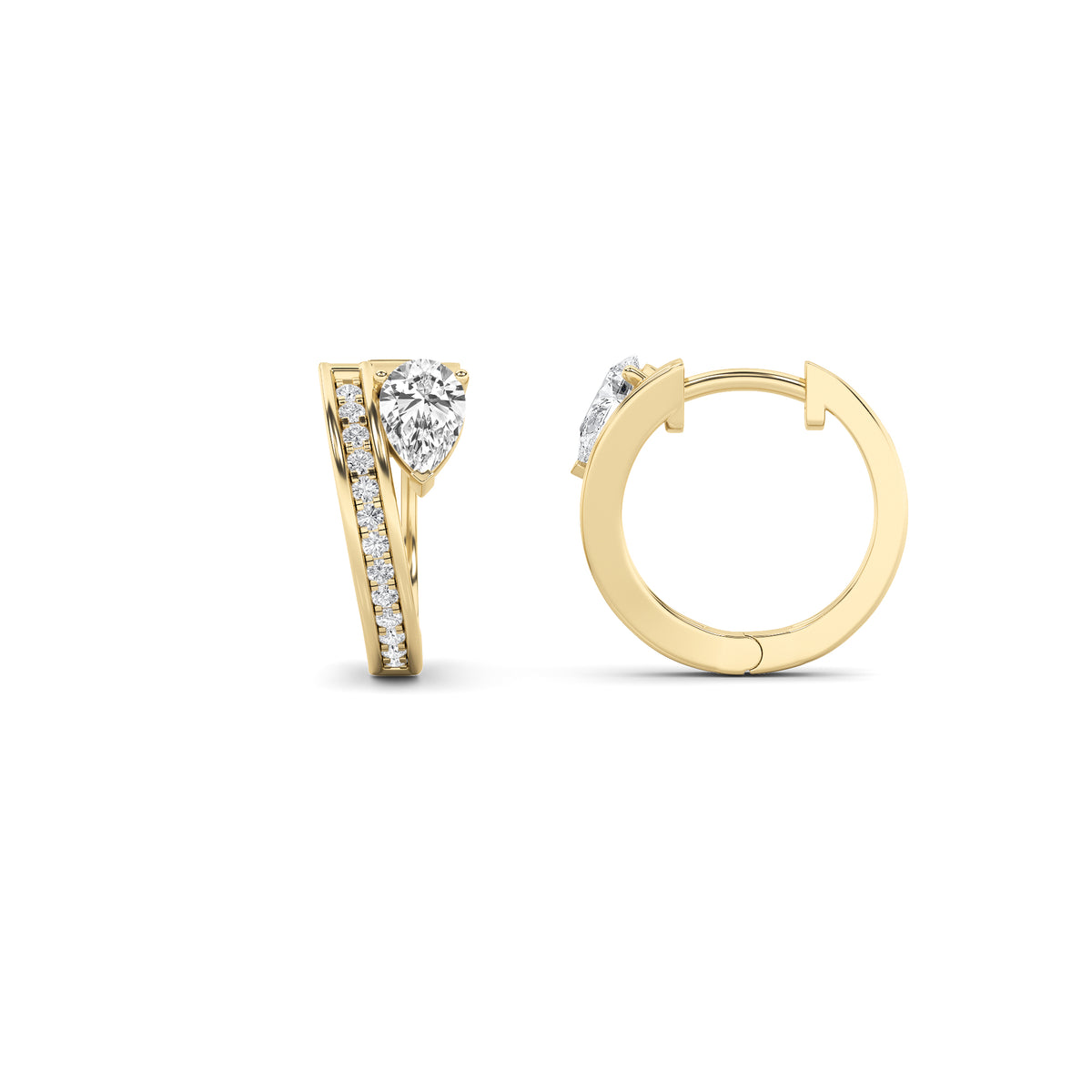 1.25Cttw Pear Shaped Lab Grown Diamond (G/VS) Fashion Earrings in 14K Gold