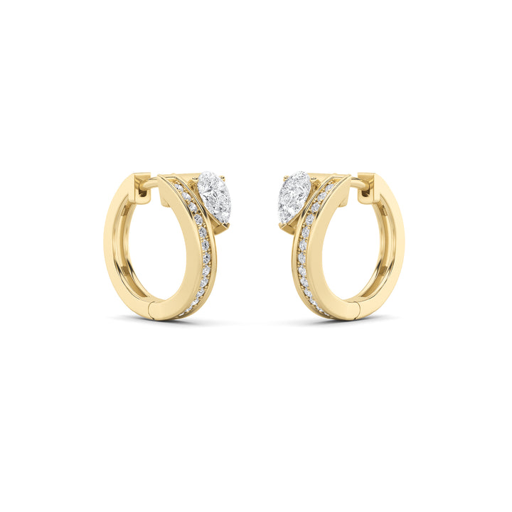 1.25Cttw Pear Shaped Lab Grown Diamond (G/VS) Fashion Earrings in 14K Gold
