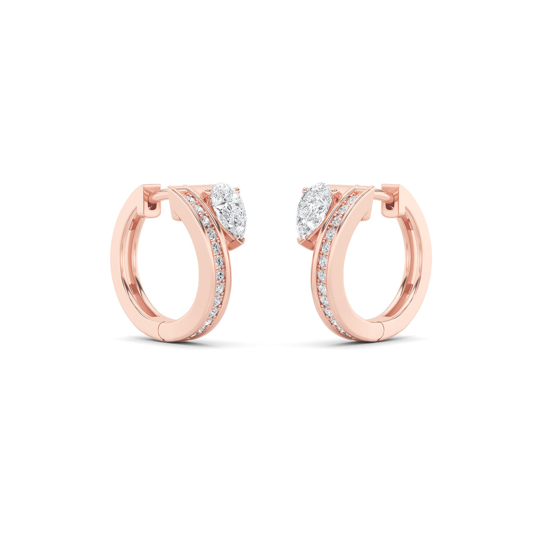 1.25Cttw Pear Shaped Lab Grown Diamond (F/VS) Fashion Earrings in 14K Gold