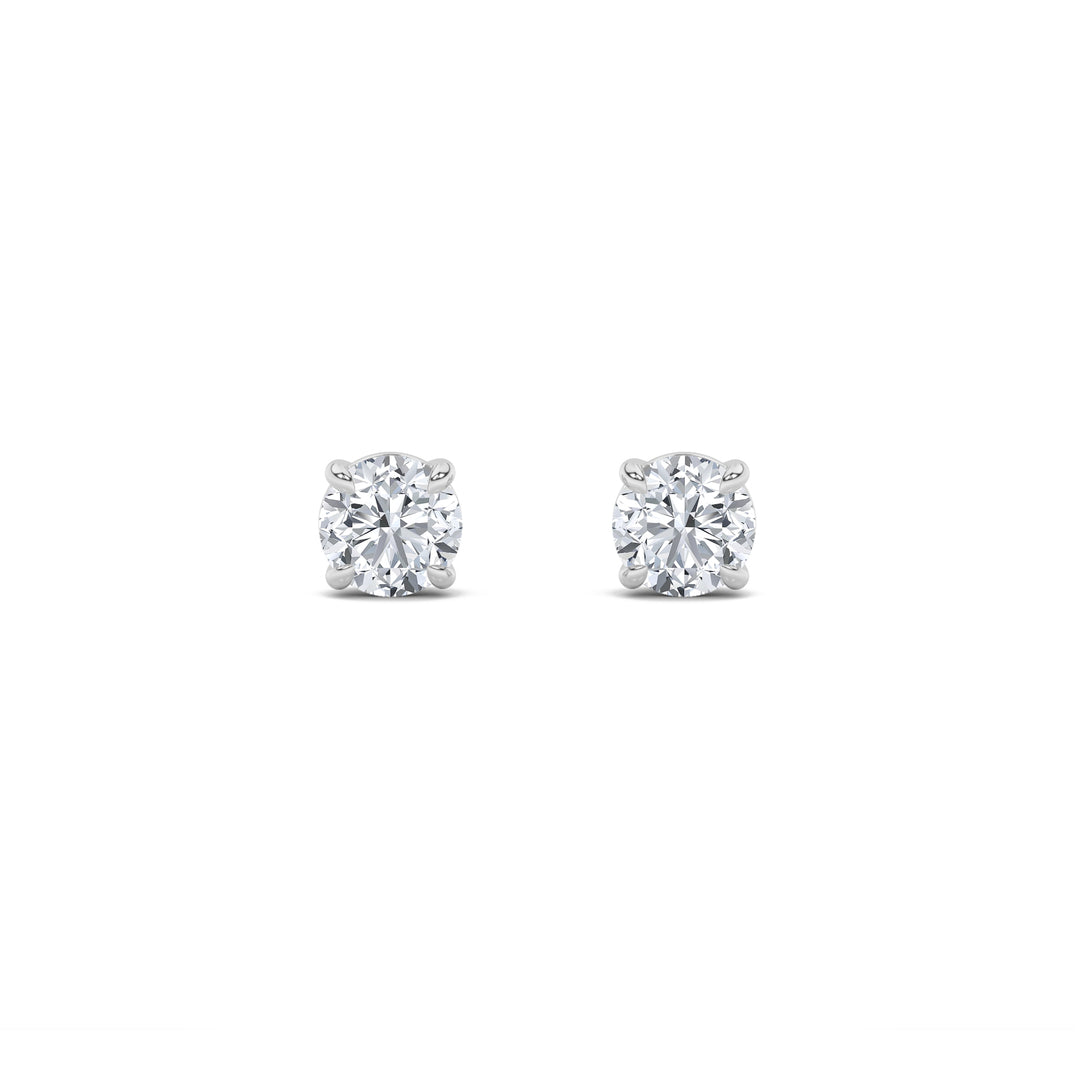 0.25Cttw Round Shaped Lab Grown Diamond (F/VS) Stud Earrings in 14K Gold