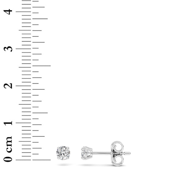 0.25Cttw Round Shaped Lab Grown Diamond (F/VS) Stud Earrings in 14K Gold