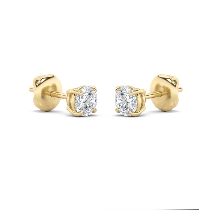 0.25Cttw Round Shaped Lab Grown Diamond (F/VS) Stud Earrings in 14K Gold