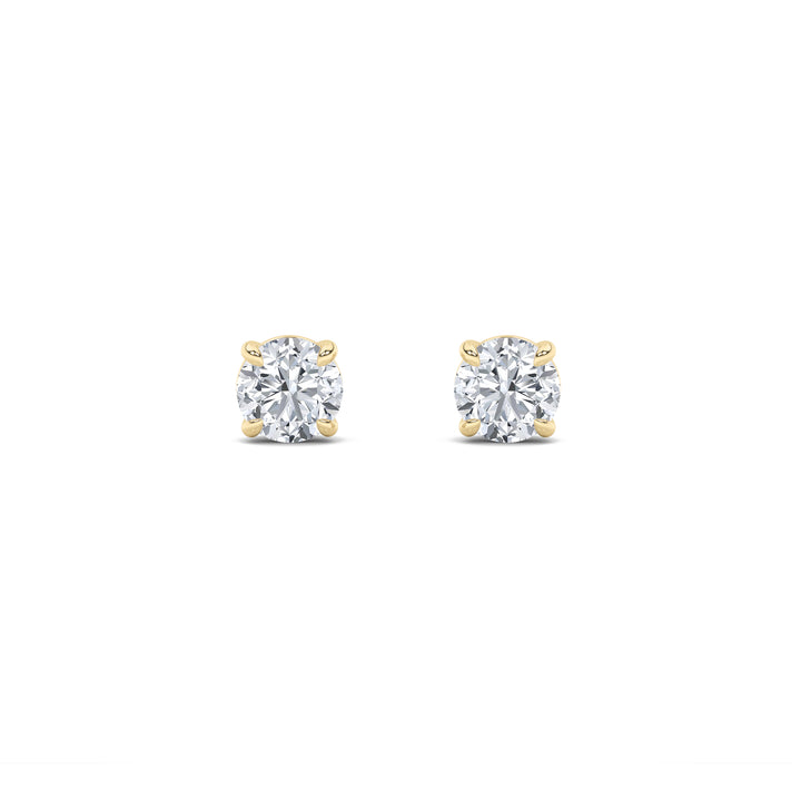 0.25Cttw Round Shaped Lab Grown Diamond (F/VS) Stud Earrings in 14K Gold