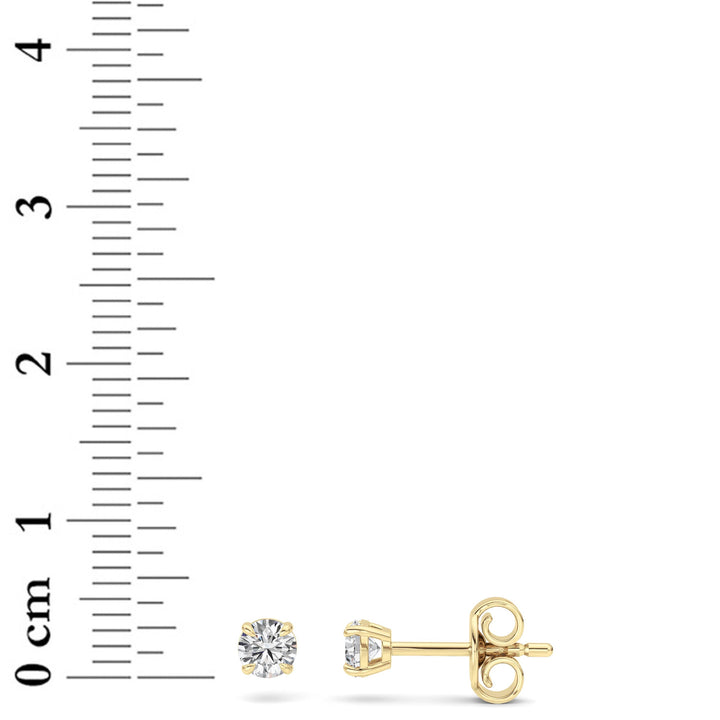 0.25Cttw Round Shaped Lab Grown Diamond (F/VS) Stud Earrings in 14K Gold