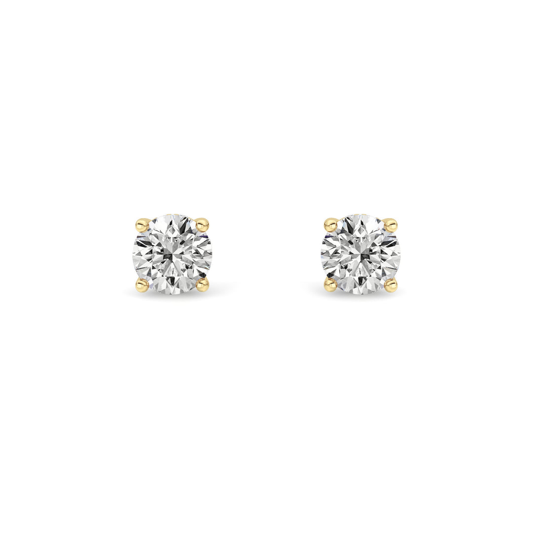 1.5Cttw Round Shaped Lab Grown Diamond (F/VS) Hidden Halo Stud Earrings in 14K Gold