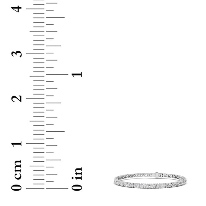 7Cttw Oval Shaped Lab Grown Diamond (F/VS) TennisBracelet in 14K Gold