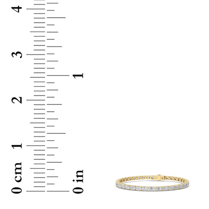 7Cttw Oval Shaped Lab Grown Diamond (F/VS) TennisBracelet in 14K Gold