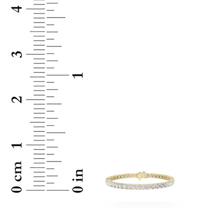 11Cttw Round Shaped Lab Grown Diamond (F/VS) Classic Tennis Bracelet in 14K Gold