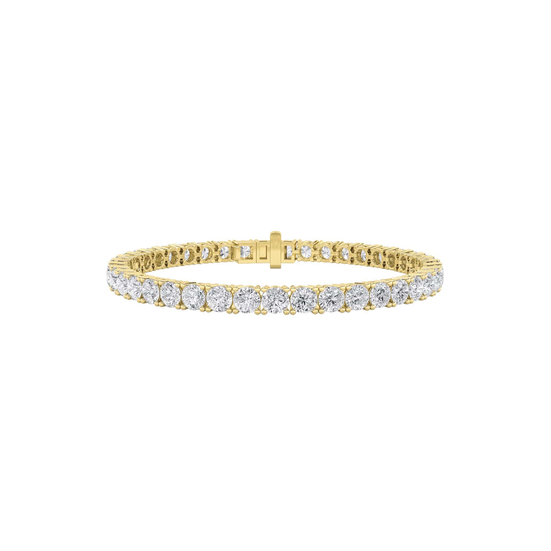 13Cttw Round Shaped Lab Grown Diamond (F/VS) Classic Tennis Bracelet in 14K Gold