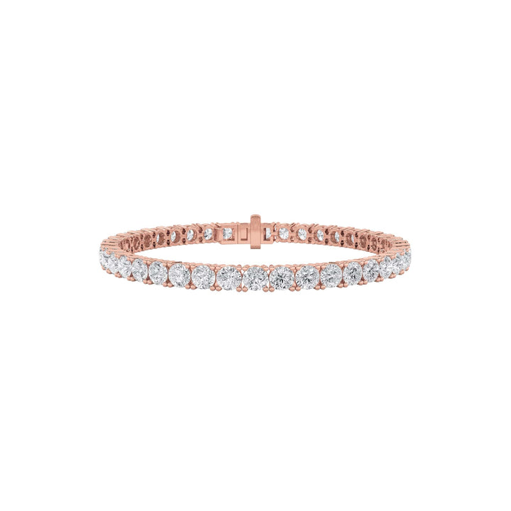 13Cttw Round Shaped Lab Grown Diamond (F/VS) Classic Tennis Bracelet in 14K Gold