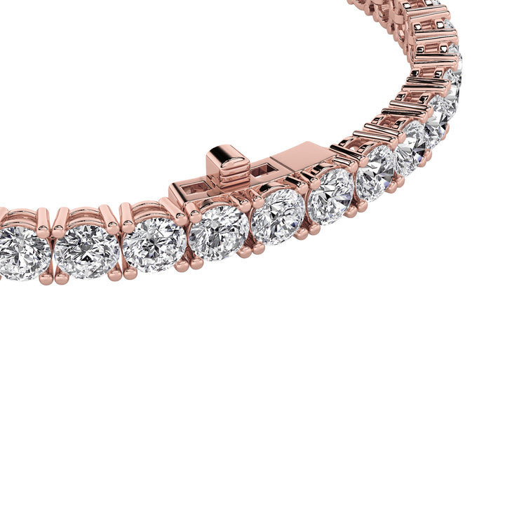 13Cttw Round Shaped Lab Grown Diamond (F/VS) Classic Tennis Bracelet in 14K Gold