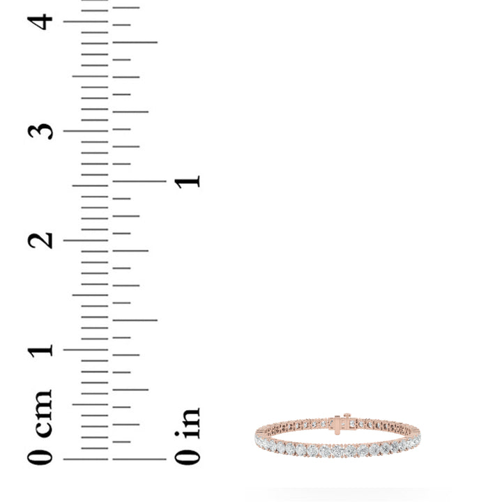 13Cttw Round Shaped Lab Grown Diamond (F/VS) Classic Tennis Bracelet in 14K Gold