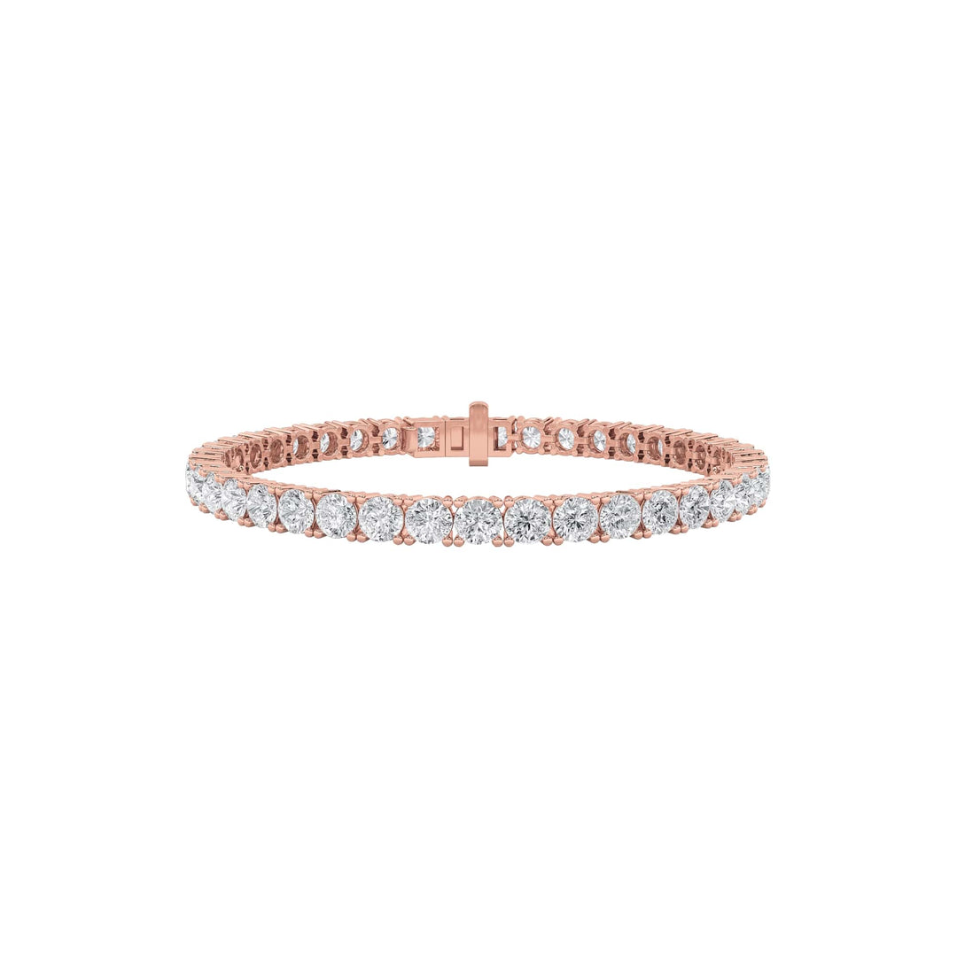 14Cttw Round Shaped Lab Grown Diamond (F/VS) Classic Tennis Bracelet in 14K Gold