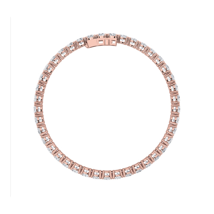 14Cttw Round Shaped Lab Grown Diamond (F/VS) Classic Tennis Bracelet in 14K Gold