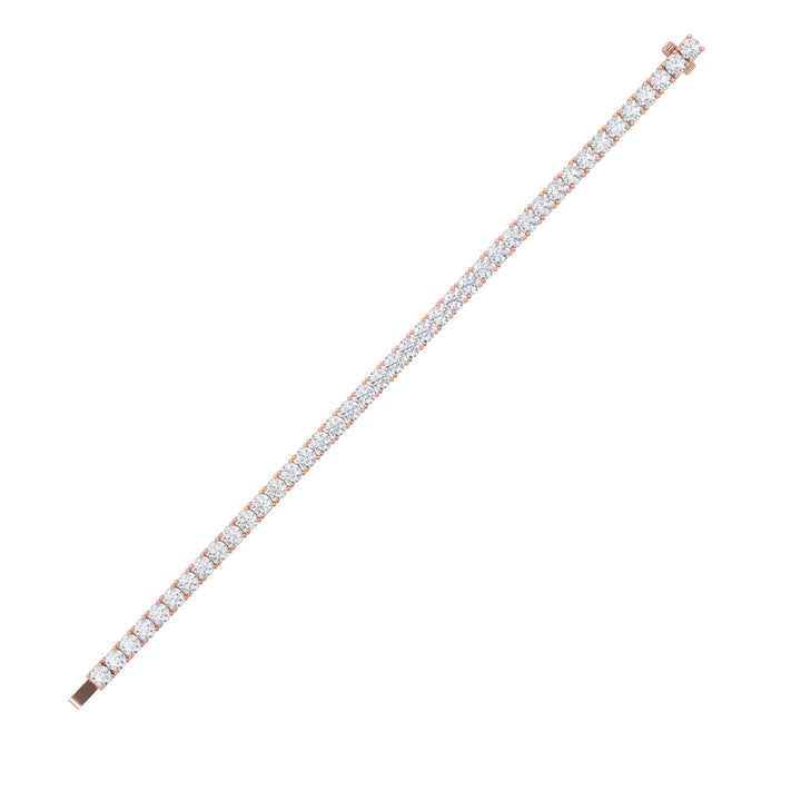 14Cttw Round Shaped Lab Grown Diamond (F/VS) Classic Tennis Bracelet in 14K Gold