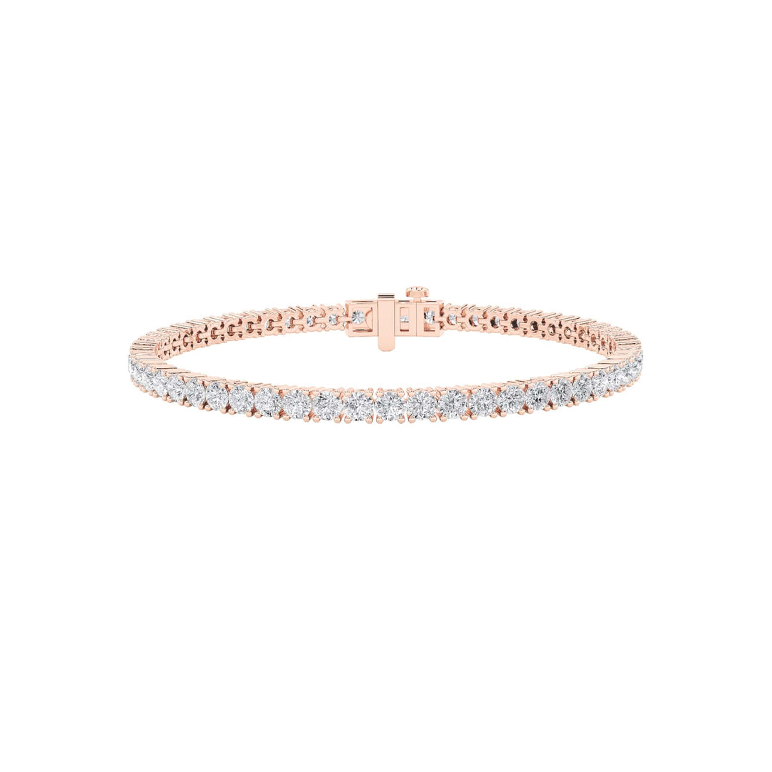 6Cttw Round Shaped Lab Grown Diamond (F/VS) Tennis Bracelet in 14K Gold
