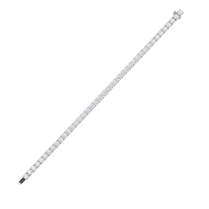 7Cttw Round Shaped Lab Grown Diamond (F/VS) Tennis Bracelet in 14K Gold
