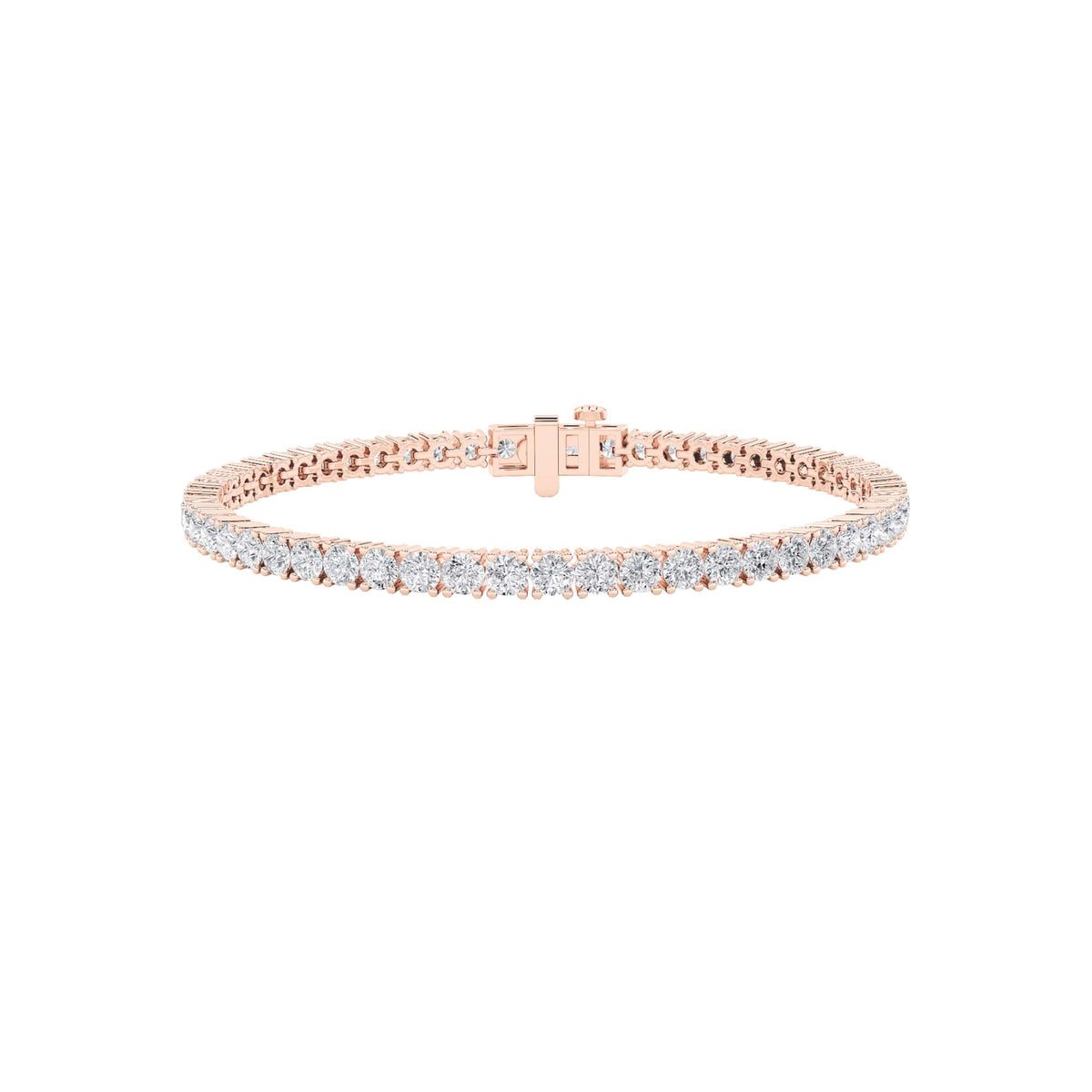 9Cttw Round Shaped Lab Grown Diamond (F/VS) Classic Tennis Bracelet in 14K Gold