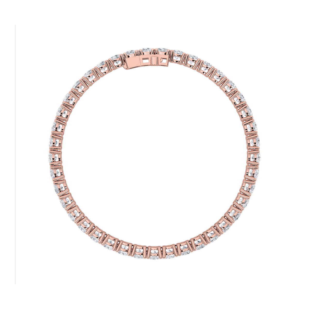 9Cttw Round Shaped Lab Grown Diamond (F/VS) Classic Tennis Bracelet in 14K Gold