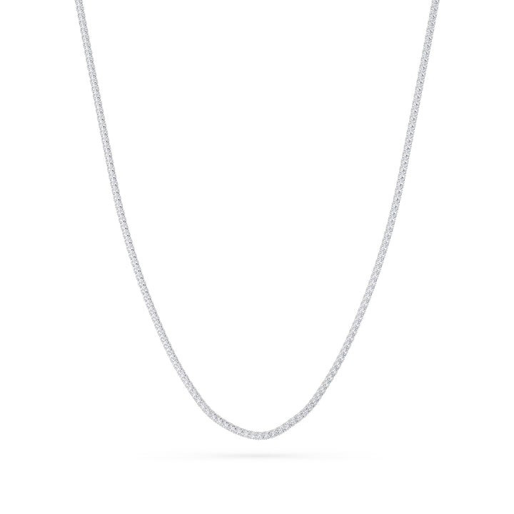 9.5Cttw Round Shaped Lab Grown Diamond (F/VS) Petite Line Necklace in 14K Gold
