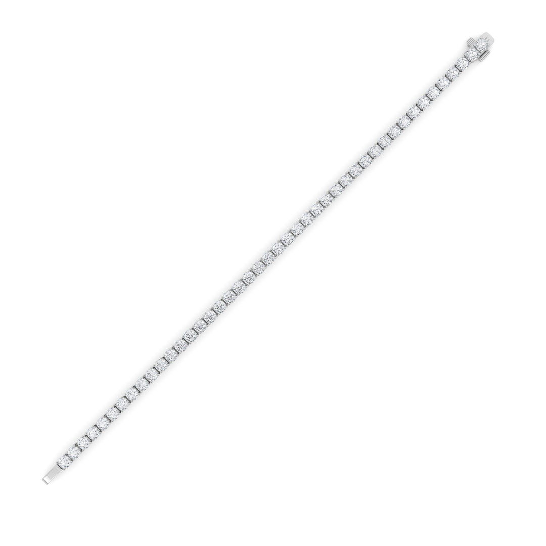 10Cttw Round Shaped Lab Grown Diamond (F/VS) Tennis Bracelet in 14K Gold