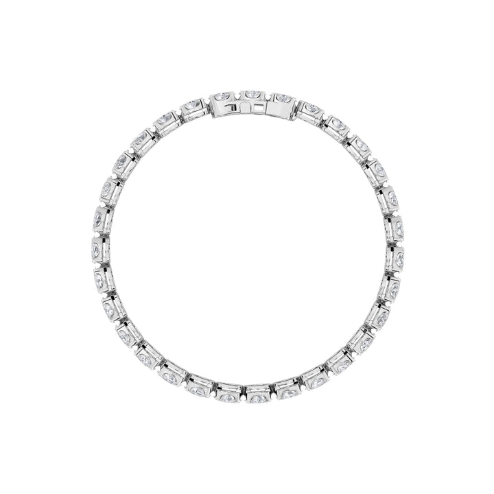 11Cttw Oval Shaped Lab Grown Diamond (F/VS) Bracelet in 14K Gold