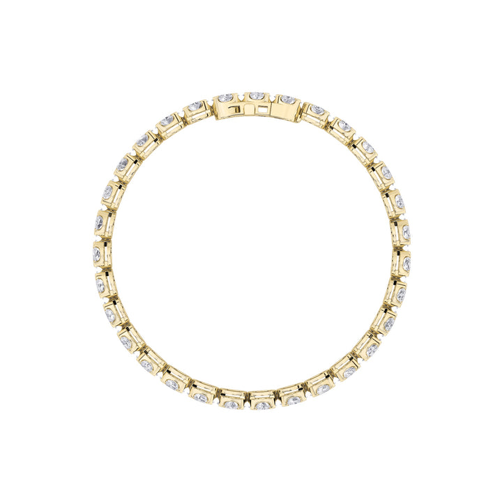 11Cttw Oval Shaped Lab Grown Diamond (F/VS) Bracelet in 14K Gold