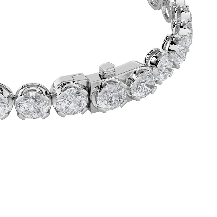 15Cttw Round Shaped Lab Grown Diamond (F/VS) Bracelet in 14K Gold