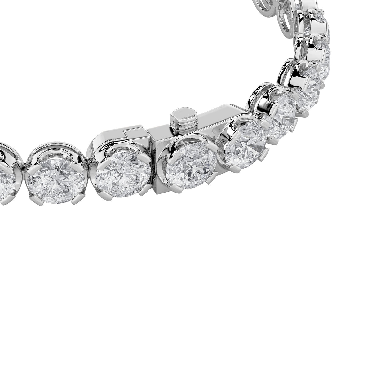 3Cttw Round Shaped Lab Grown Diamond (F/VS) Tennis Bracelet in 14K Gold