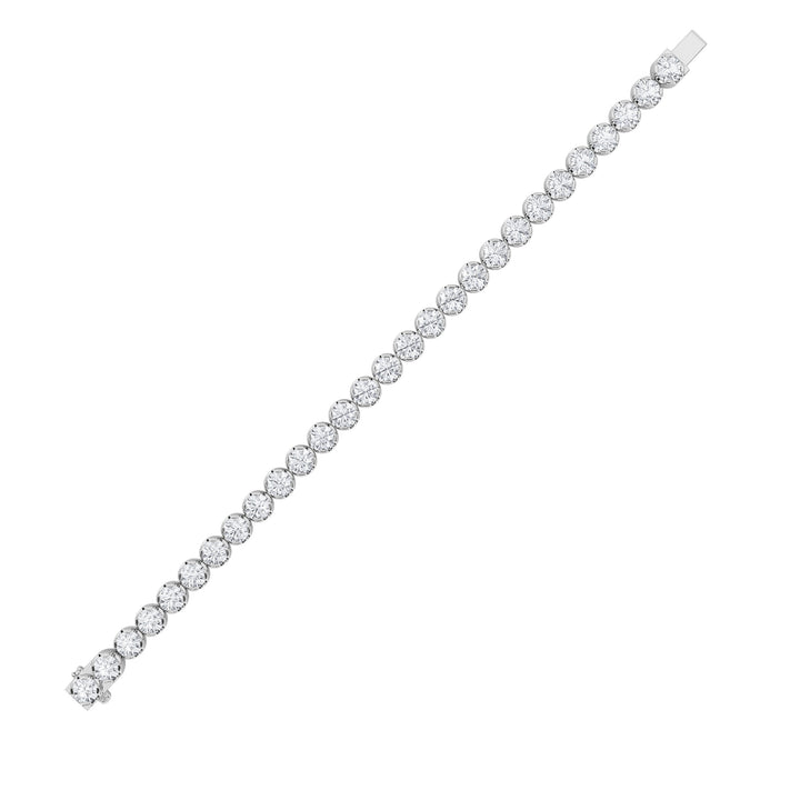 3Cttw Round Shaped Lab Grown Diamond (F/VS) Tennis Bracelet in 14K Gold