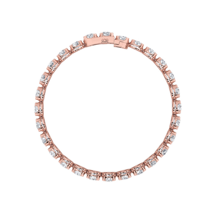 3Cttw Round Shaped Lab Grown Diamond (F/VS) Tennis Bracelet in 14K Gold