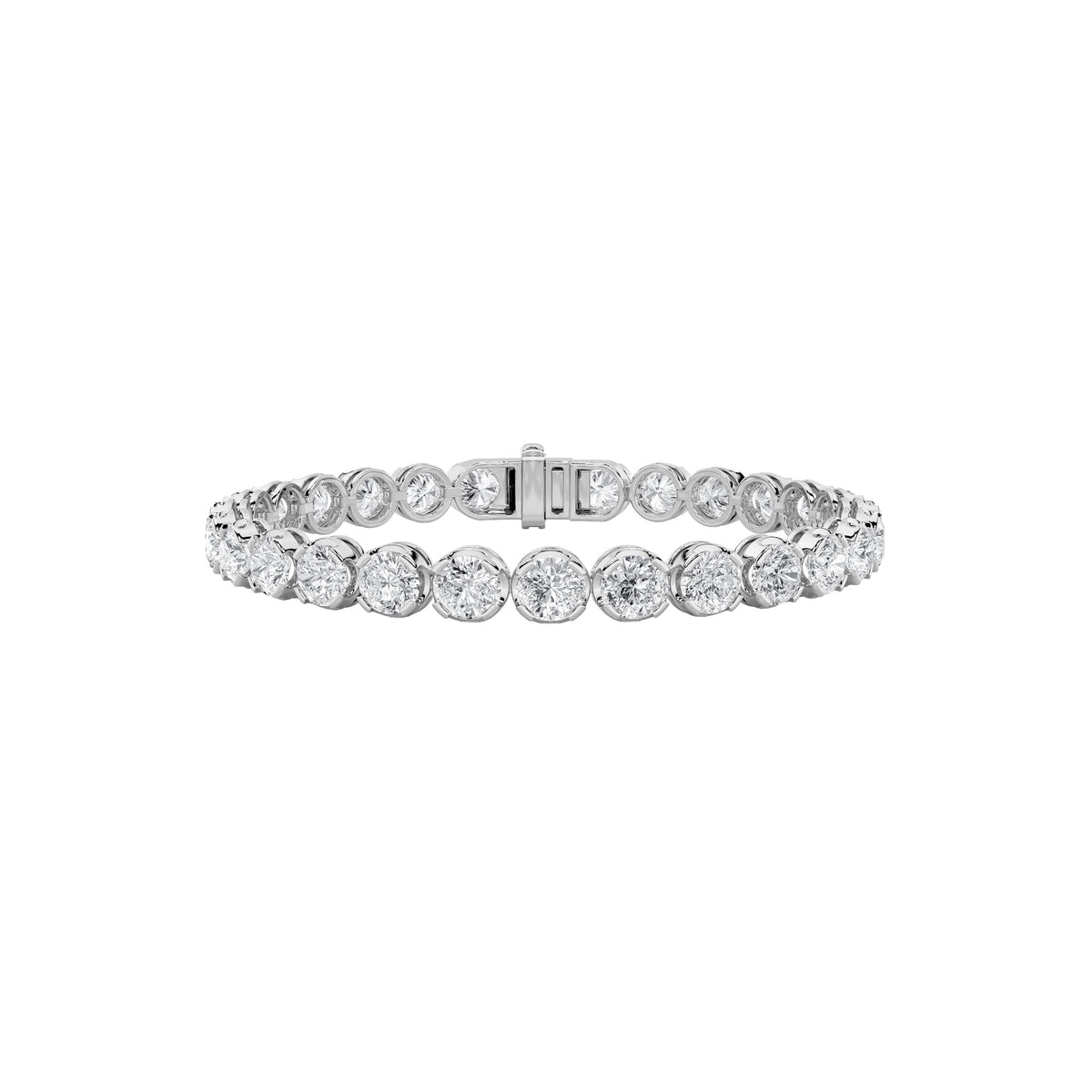 5Cttw Round Shaped Lab Grown Diamond (F/VS) Tennis Bracelet in 14K Gold