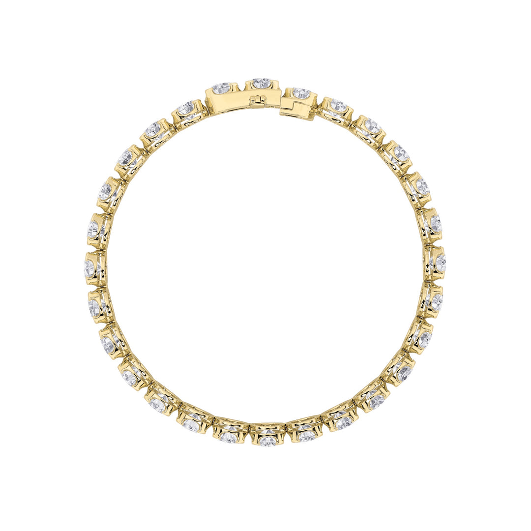 6Cttw Round Shaped Lab Grown Diamond (F/VS)  Bracelet in 14K Gold