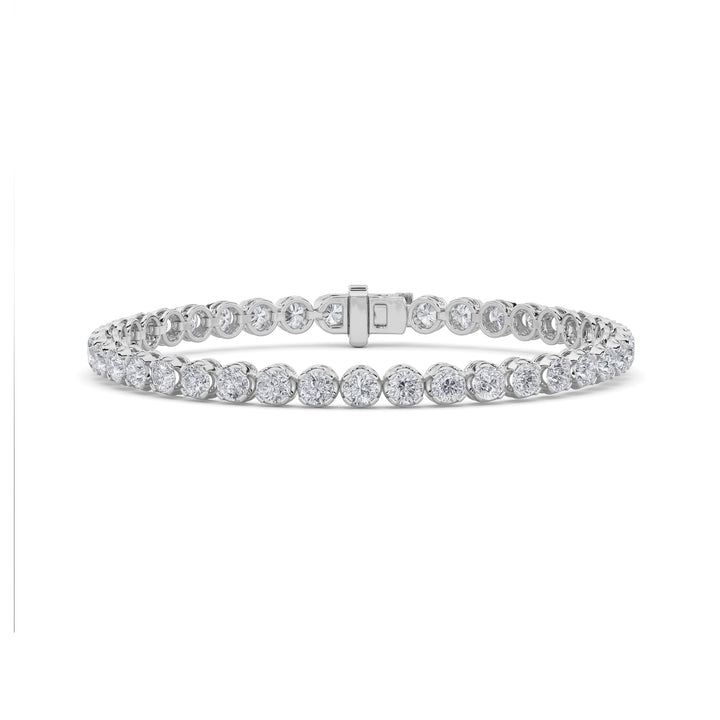 7Cttw Round Shaped Lab Grown Diamond (F/VS)  Bracelet in 14K Gold