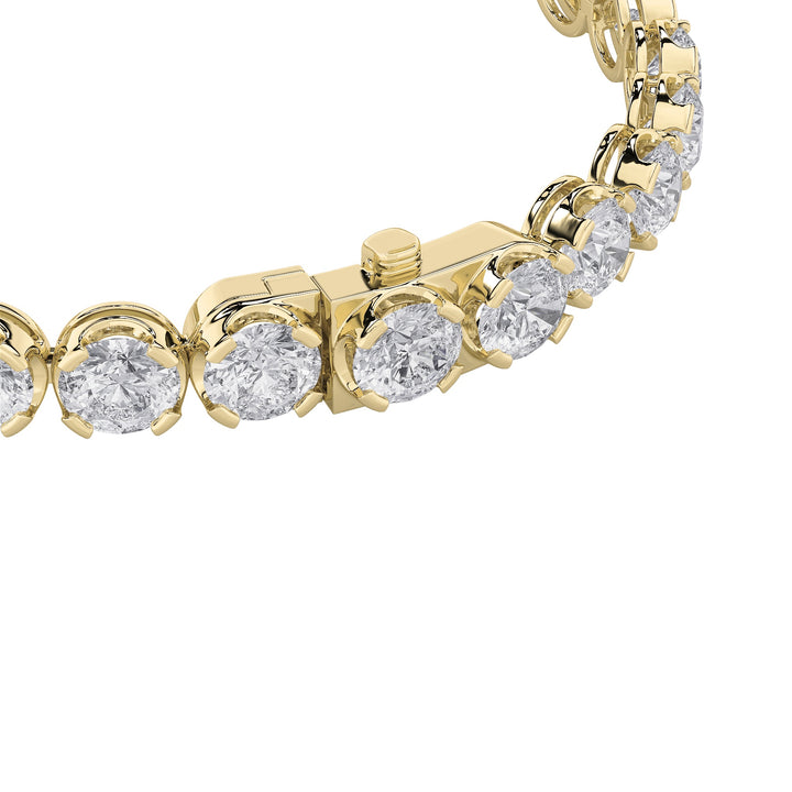 7Cttw Round Shaped Lab Grown Diamond (F/VS)  Bracelet in 14K Gold